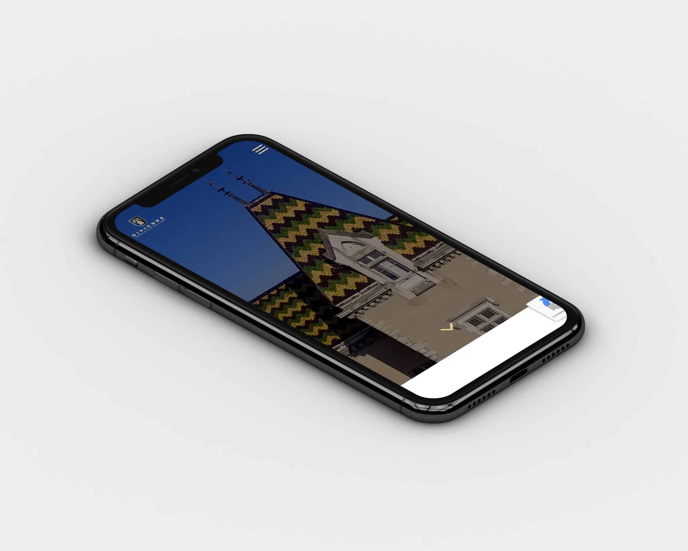 Site web Divignes sur mobile
